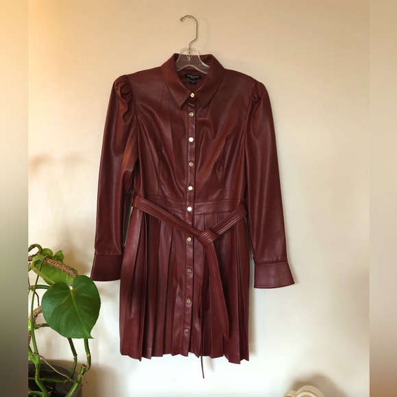 Guess by Marciano Dresses & Skirts - ♥️ Guess by Marciano Pleather Burgundy Red Dress